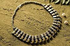 धरा ✽ Antique Finish White Metal ✽ Necklace { 41 }